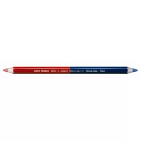   Postairón, hatszögletű, vastag, KOH-I-NOOR "3423", piros-kék