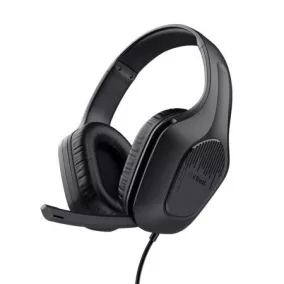   Fejhallgató, mikrofonnal, gaming, TRUST "GXT415 Zirox", fekete