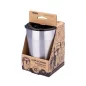   Termoszbögre, 300 ml, rozsdamentes acél, TROIKA "Cup-uccino", ezüst