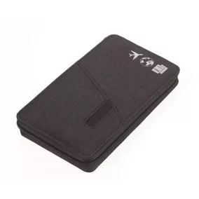   Dokumentumtároló, utazáshoz, RFID védelemmel, golyóstollal, TROIKA "Cargosafe", sötétszürke