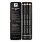   Grafitceruza készlet, fém doboz, hatszögletű, STAEDTLER "Mars Lumograph 100B", 6 különböző keménység, fekete