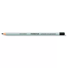   Jelölőceruza, hatszögletű, mindenre író, lemosható (omnichrom), STAEDTLER "Lumocolor 108", fekete
