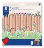 Színes ceruza készlet, hatszögletű, STAEDTLER "Noris® natural 143N", 24 szín