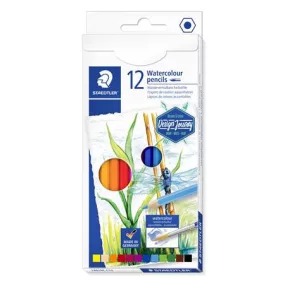   Akvarell ceruza készlet, hatszögletű, STAEDTLER® "146 10C", 12 különböző szín