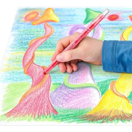 Zsírkréta, kitekerhető, STAEDTLER "Noris® 221", 12 különböző szín