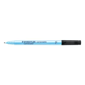   Alkoholmentes marker, OHP, 0,6 mm, STAEDTLER "Lumocolor® 305 F", fekete