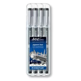   Tusfilc készlet, STAEDTLER "Pigment Liner 308", fekete