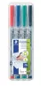 Alkoholmentes marker készlet, OHP, 0,4 mm, STAEDTLER "Lumocolor® 311 S", 4 különböző szín