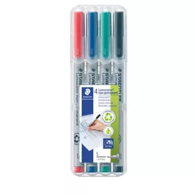   Alkoholmentes marker készlet, OHP, 0,4 mm, STAEDTLER "Lumocolor® 311 S", 4 különböző szín