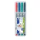 Alkoholmentes marker készlet, OHP, 0,4 mm, STAEDTLER "Lumocolor® 311 S", 4 különböző szín