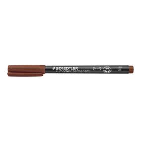   Alkoholos marker, OHP, 0,4 mm, STAEDTLER "Lumocolor® 313 S", barna