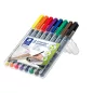   Alkoholos marker készlet, OHP, 0,4 mm, STAEDTLER "Lumocolor® 313 S", 8 különböző szín