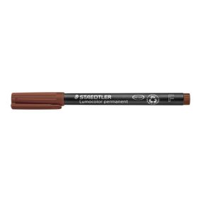  Alkoholos marker, OHP, 0,6 mm, STAEDTLER "Lumocolor® 318 F", barna