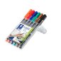   Alkoholos marker készlet, OHP, 0,6 mm, STAEDTLER "Lumocolor® 318 F", 6 különböző szín