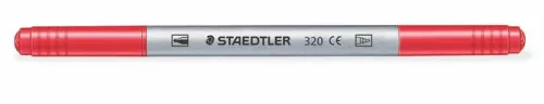 Filctoll készlet, 1-3 mm, kétvégű, kimosható, STAEDTLER "Noris® 320, 12 különböző szín