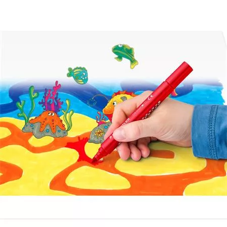 Filctoll készlet, 3 mm, háromszögletű, kimosható, STAEDTLER "Noris® jumbo 328-B", 12 szín