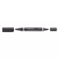   Alkoholos marker, 0,6/1,5 mm, kúpos, kétvégű, STAEDTLER "Lumocolor® duo 348", fekete