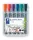 Flipchart marker készlet, 2 mm, kúpos, STAEDTLER "Lumocolor 356", 6 különböző szín