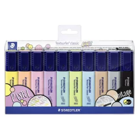   Szövegkiemelő készlet, 1-5 mm, STAEDTLER "Textsurfer Classic Pastel 364 C", 10 különböző szín