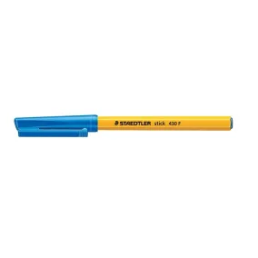   Golyóstoll, 0,3 mm, kupakos, STAEDTLER "Stick 430 F", kék