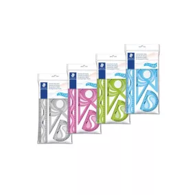   Vonalzókészlet, műanyag, hajlítható, 4 darabos, STAEDTLER "569 PB", vegyes színek