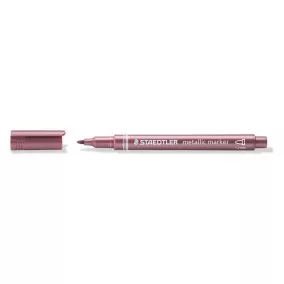   Dekormarker, 1-2 mm, kúpos, STAEDTLER "8323", metálpiros