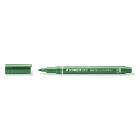   Dekormarker, 1-2 mm, kúpos, STAEDTLER "8323", metálzöld