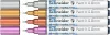 Akrilmarker készlet, 0,8 mm, SCHNEIDER "Paint-It 010", 4 különböző metálszín
