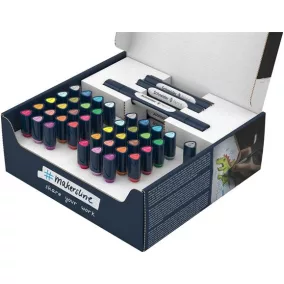   Kétvégű marker készlet, 52 darabos, SCHNEIDER "Paint-It 040 Twin marker Set 1", 20 különböző szín