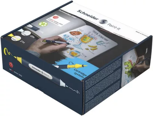 Kétvégű marker készlet, 52 darabos, SCHNEIDER "Paint-It 040 Twin marker Set 1", 20 különböző szín