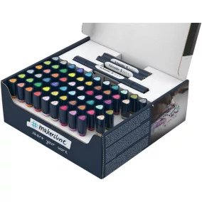   Kétvégű marker készlet, 72 darabos, SCHNEIDER "Paint-It 040 Twin marker Set complete", 30 különböző szín