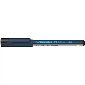   Alkoholos marker, CD/DVD, 0,7 mm, SCHNEIDER "Maxx 244", fekete