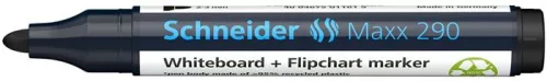 Tábla- és flipchart marker, 2-3 mm, kúpos, SCHNEIDER "Maxx 290", fekete