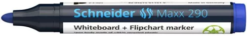 Tábla- és flipchart marker, 2-3 mm, kúpos, SCHNEIDER "Maxx 290", kék