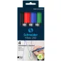   Tábla- és flipchart marker készlet, 2-5 mm, vágott, SCHNEIDER "Maxx 293", 4 különböző szín