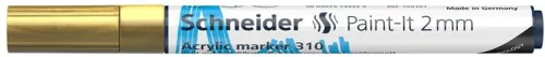 Dekormarker, akril, 2 mm, SCHNEIDER "Paint-It 310", arany