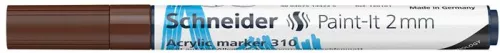 Dekormarker, akril, 2 mm, SCHNEIDER "Paint-It 310", barna