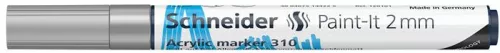 Dekormarker, akril, 2 mm, SCHNEIDER "Paint-It 310", ezüst