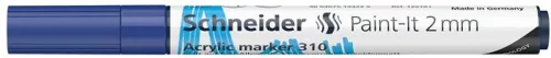 Dekormarker, akril, 2 mm, SCHNEIDER "Paint-It 310", kék