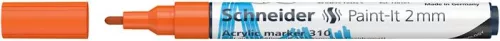 Dekormarker, akril, 2 mm, SCHNEIDER "Paint-It 310", narancssárga