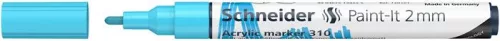 Dekormarker, akril, 2 mm, SCHNEIDER "Paint-It 310", pasztellkék