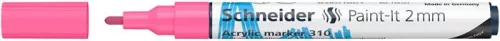 Dekormarker, akril, 2 mm, SCHNEIDER "Paint-It 310", rózsaszín