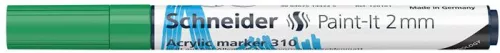 Dekormarker, akril, 2 mm, SCHNEIDER "Paint-It 310", zöld