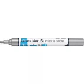   Dekormarker, akril, 4 mm, SCHNEIDER "Paint-It 320", ezüst
