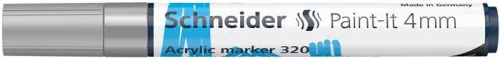Dekormarker, akril, 4 mm, SCHNEIDER "Paint-It 320", ezüst