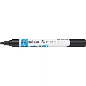   Dekormarker, akril, 4 mm, SCHNEIDER "Paint-It 320", fekete