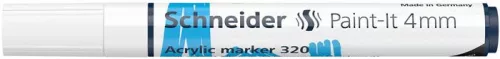 Dekormarker, akril, 4 mm, SCHNEIDER "Paint-It 320", fehér