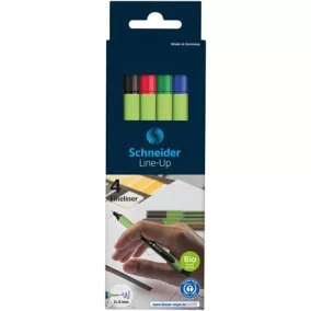   Tűfilc készlet, 0,4 mm, SCHNEIDER "Line-Up", 4 különböző szín