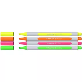   Szövegkiemelő toll készlet, 1-4 mm, SCHNEIDER "Shine-Up", 4 különböző szín