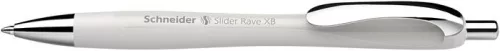 Golyóstoll, 0,7 mm, nyomógombos, SCHNEIDER "Slider Rave XB", ezüst szürke
